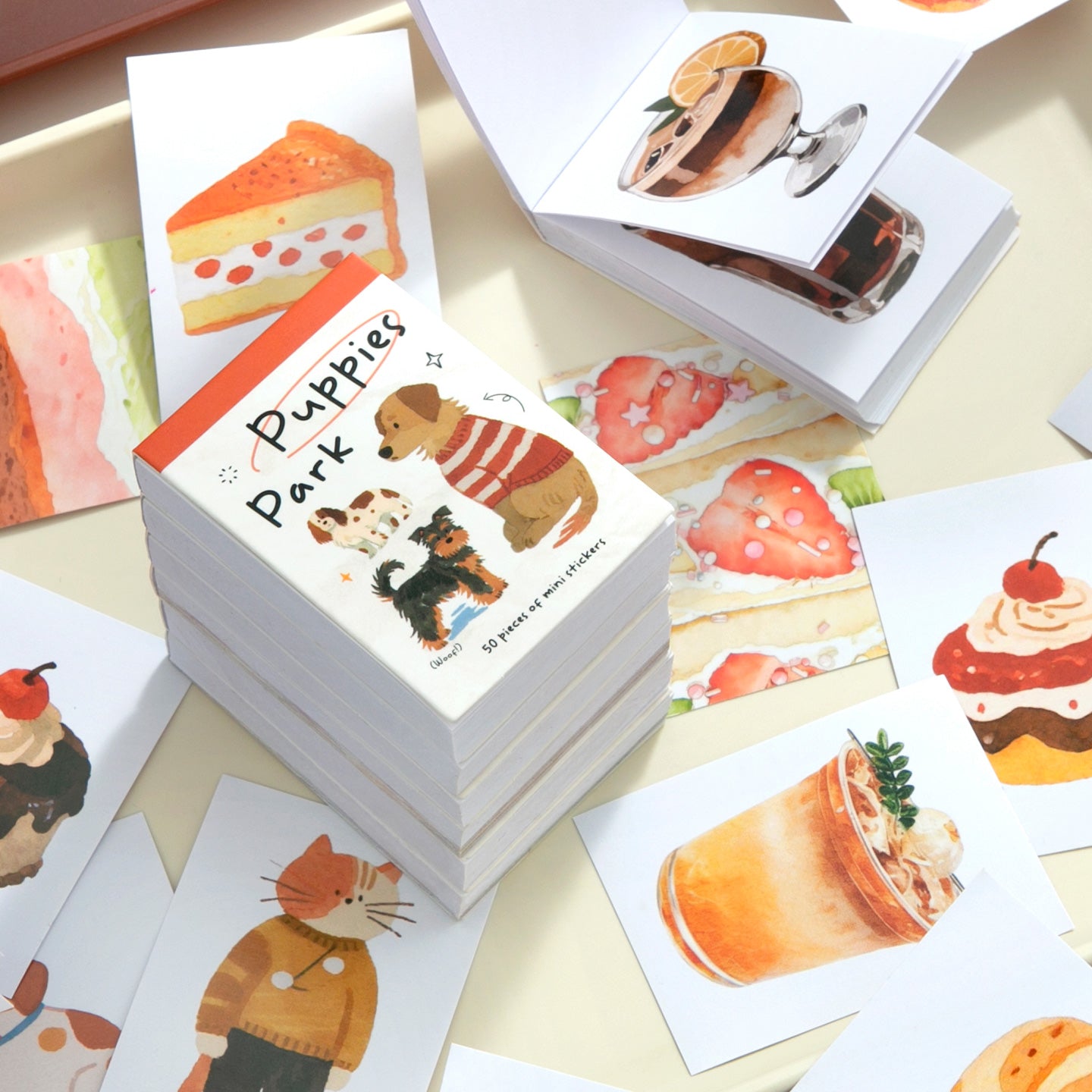 Mini librito de stickers cute-50 pzas