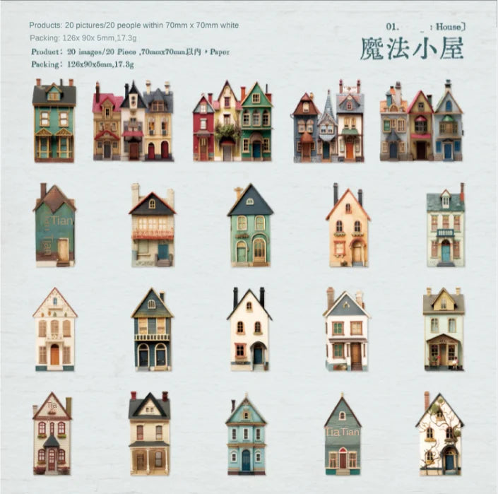 Stickers en cartonaje classical private-20 pzas