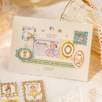 Stickers estampillas con relieve y foil