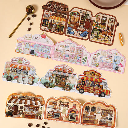 Stickers escenarios bordados vista triple