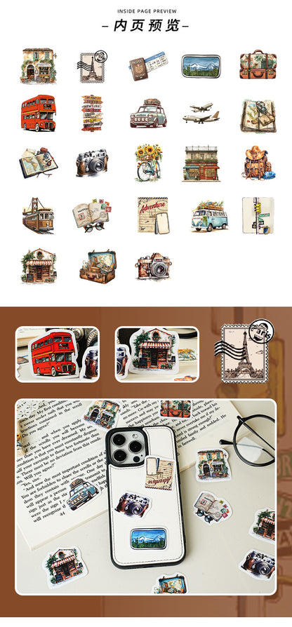 Cajita de stickers travel memories-46 pzas