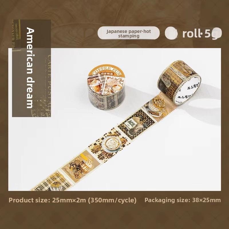 Washitape estampillas con foil-2 metros