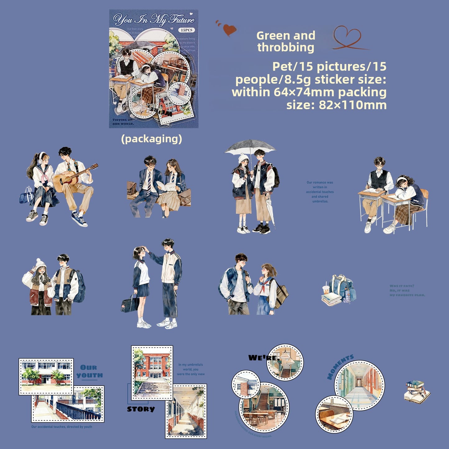 Stickers you in my future-15 pzas