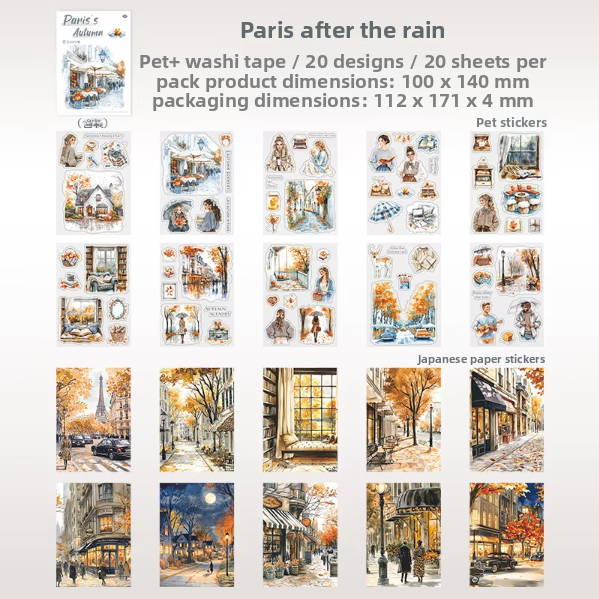 Libro de stickers Paris autumn-20 hojas
