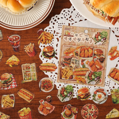 Stickers alimentos y lugares-25 pzas
