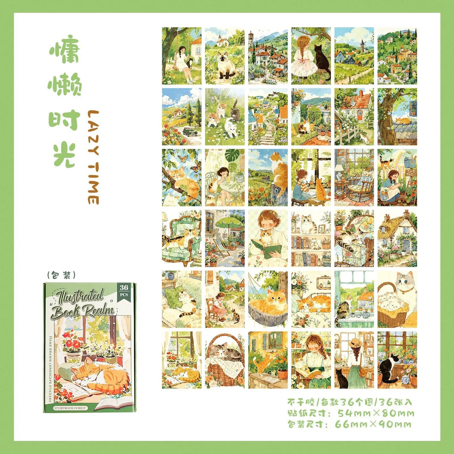 Stickers illustrated book-36 pzas