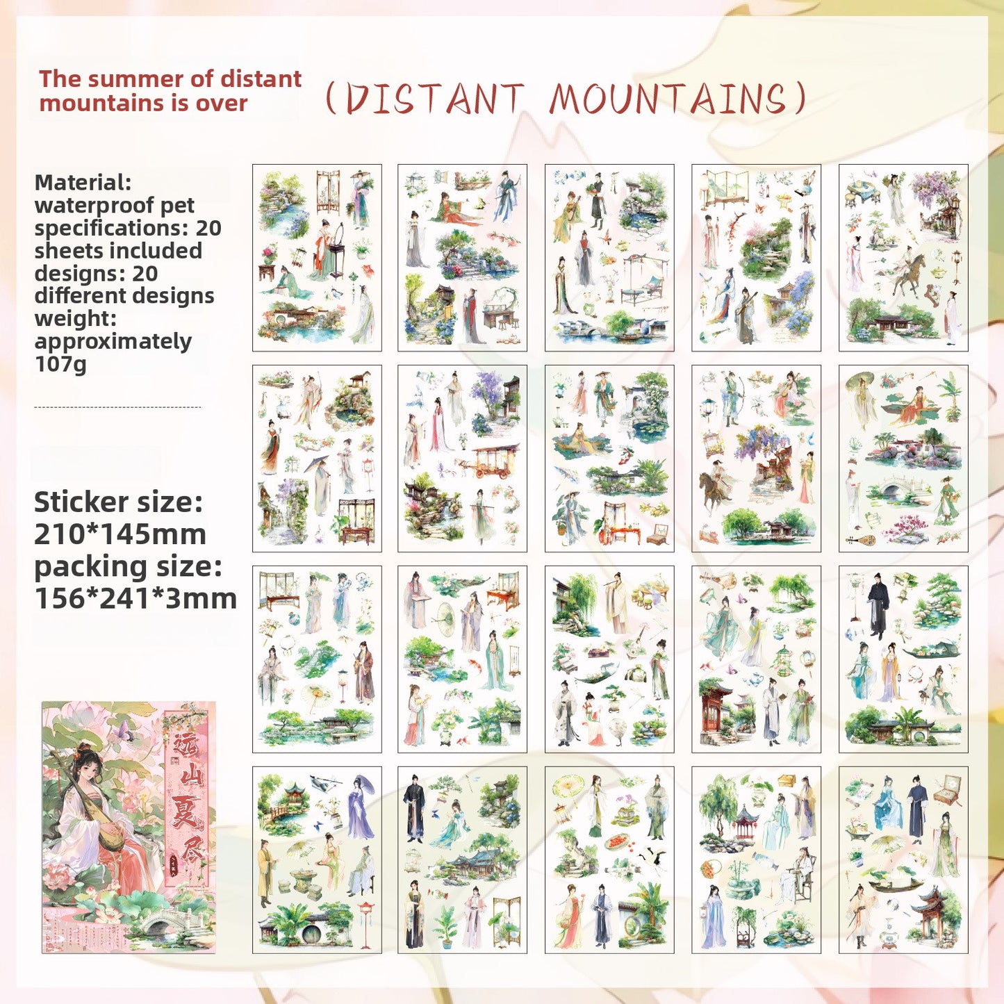 Libro de stickers japonesas-20 hojas