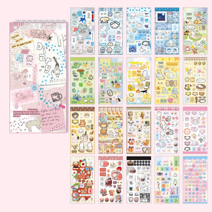Block de stickers aestetic-20 hojas