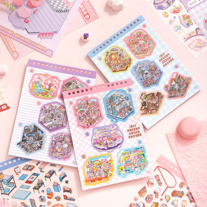 Libro rosa de 15 escenarios 3D tamaño A5