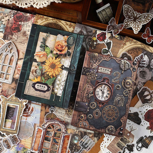 Set de papeleria old memories-200 pzas