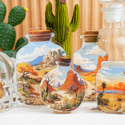 Stickers botellas coloridas-15 pzas