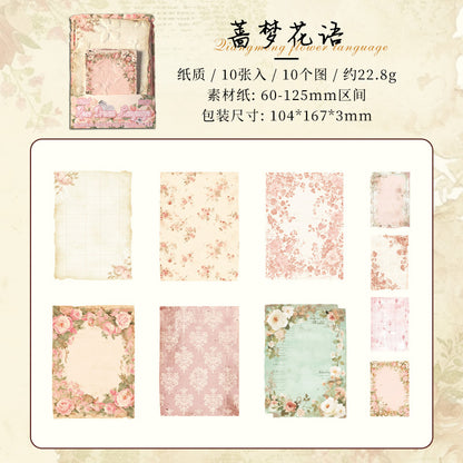 Papel texturizado vintage-10 pzas