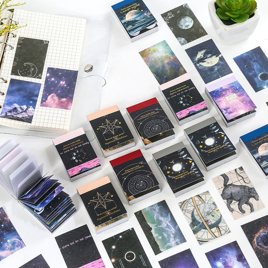 Mini librito de stickers astral-50 hojas