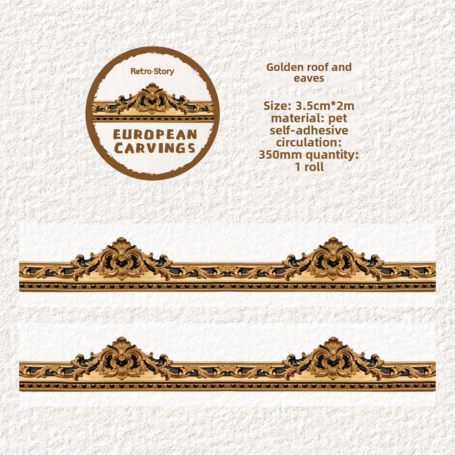 Washitape european carvings-2 metros