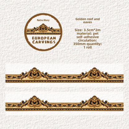 Washitape european carvings-2 metros