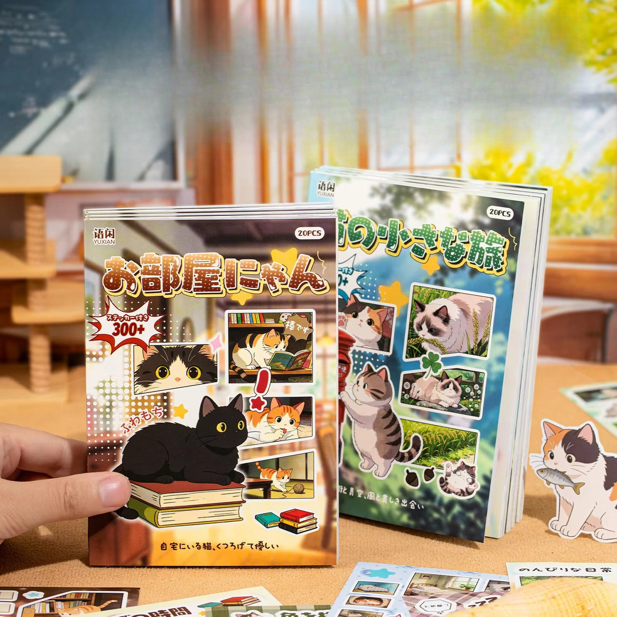 Libro de stickers comic cat-20 hojas