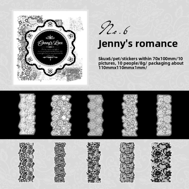 Stickers Jenny's lace-10 pzas