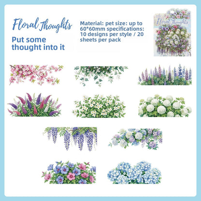Stickers flores poetry in bloom-12 pzas