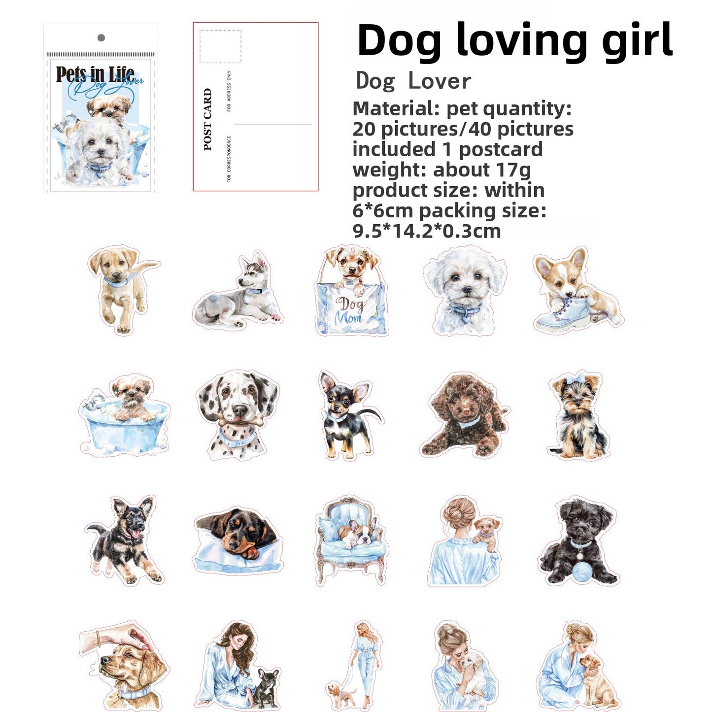 Stickers pets in life-40 pzas