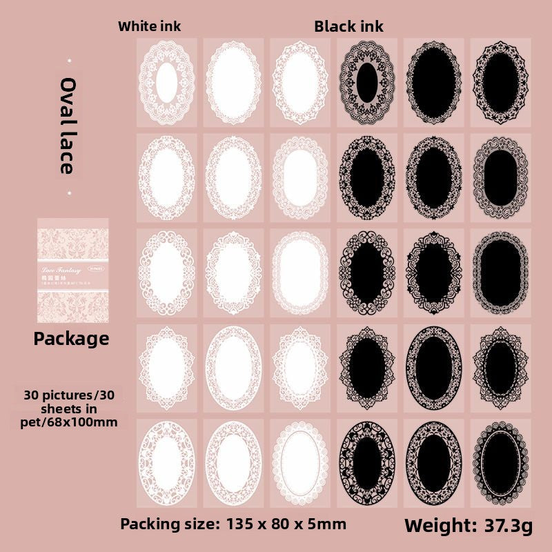 Stickers lace fantasy-30 pzas