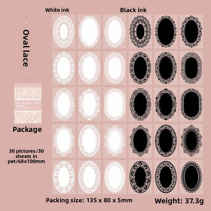 Stickers lace fantasy-30 pzas