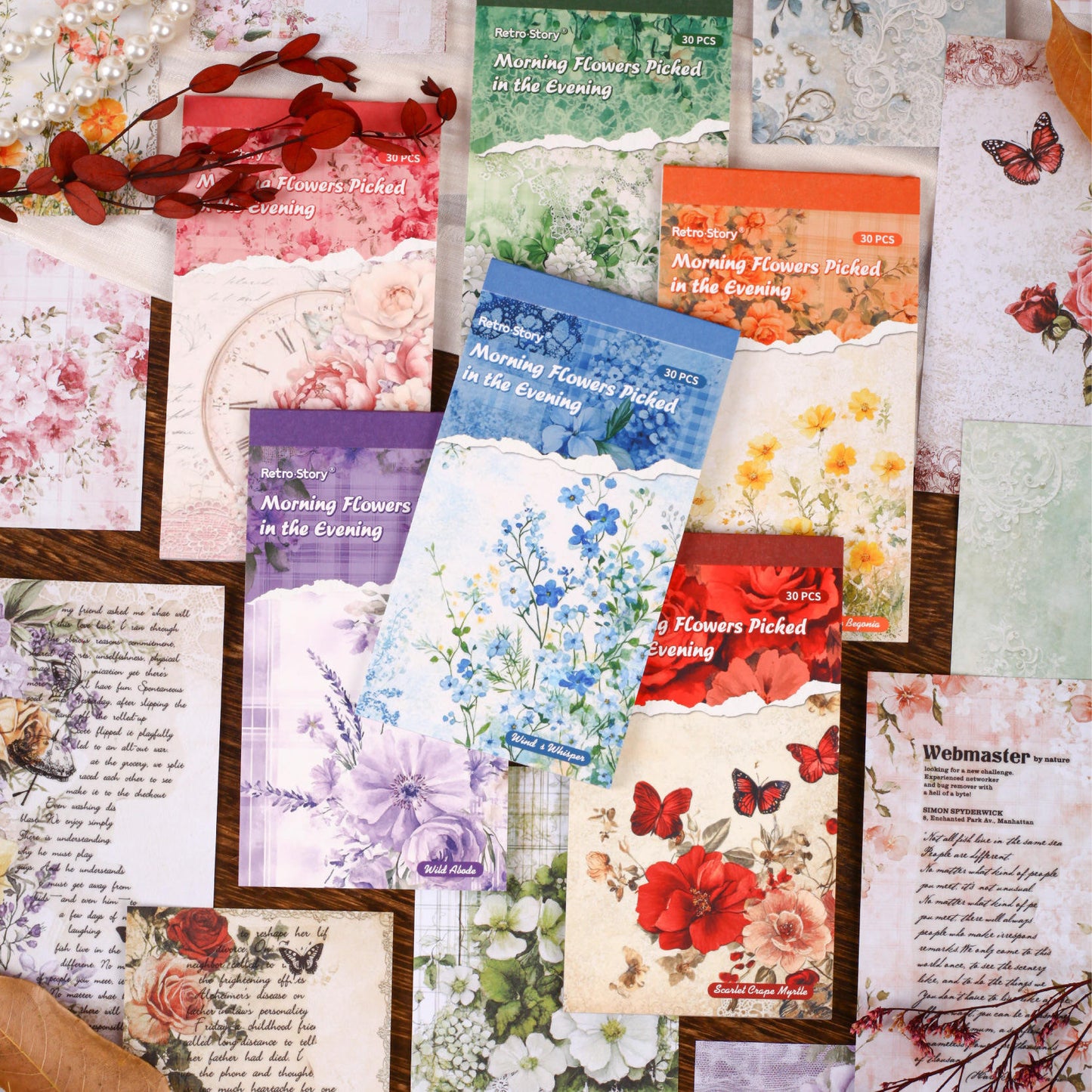Block de papeles morning flowers-30 pzas
