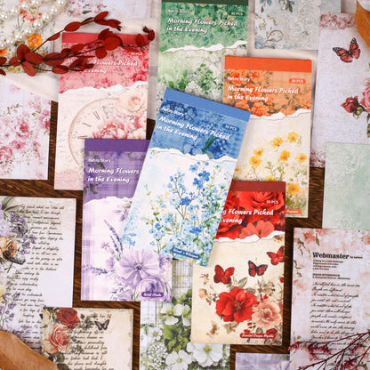 Block de papeles morning flowers-30 pzas