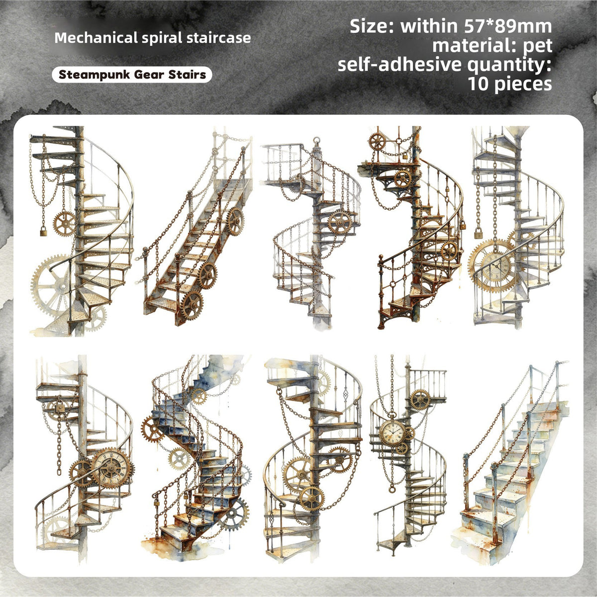 Stickers escaleras-10 pzas