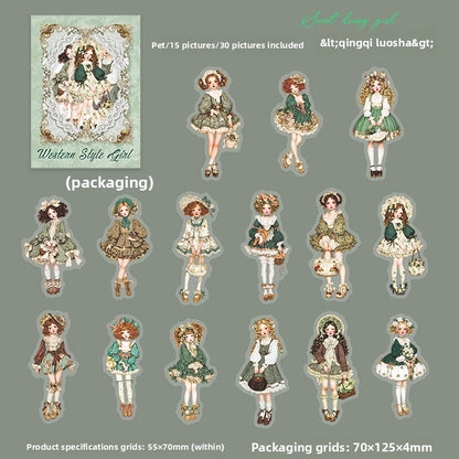 Stickers westerm style-15 pzas