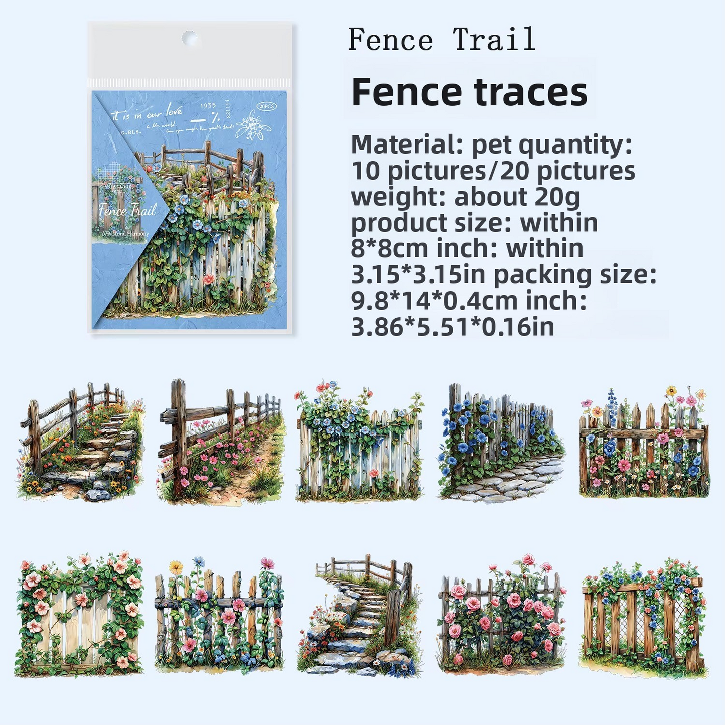 Stickers garden-20 pzas