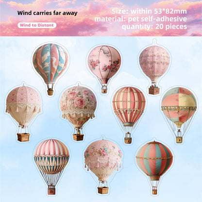 Stickers globo aerostático-20 pzas