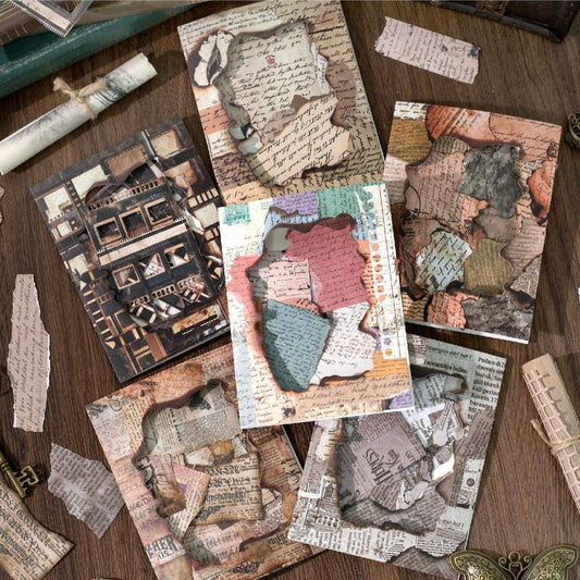 Sticker papeles rotos quemados-15 pzas