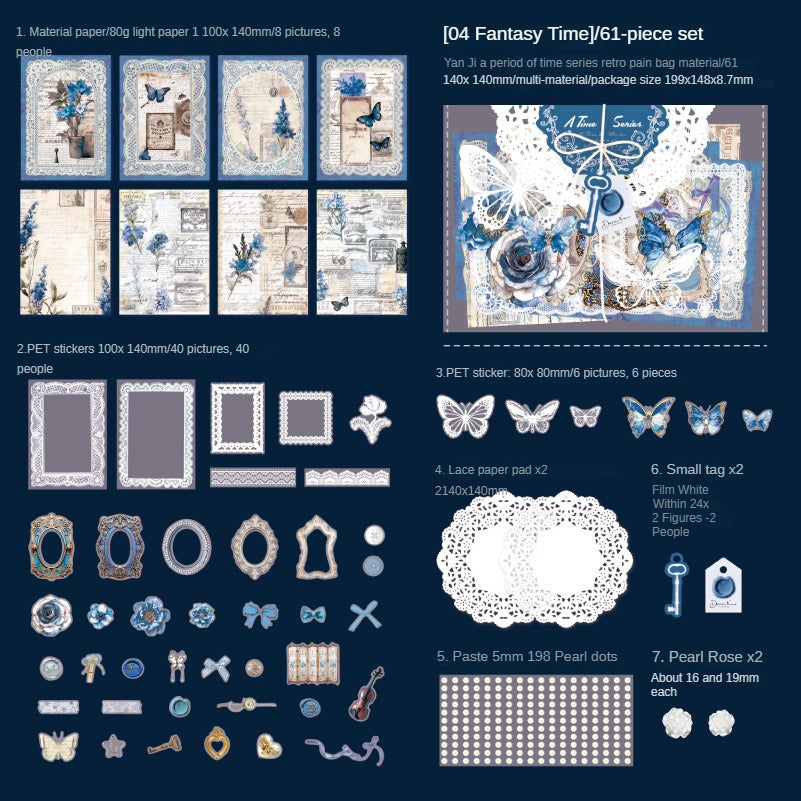 Set de papeleria a time series-61 pzas