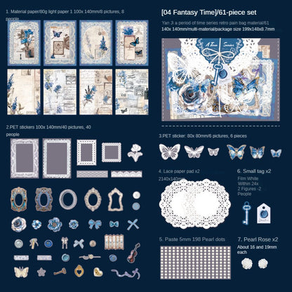 Set de papeleria a time series-61 pzas