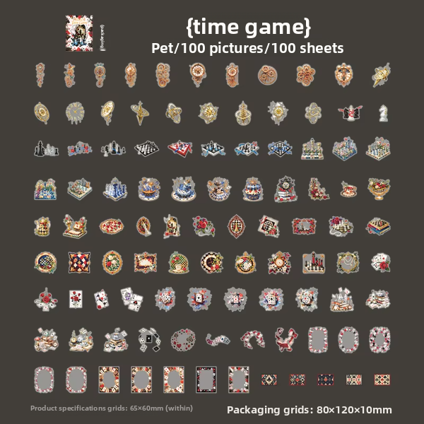 Stickers Alice's time game-100 pzas