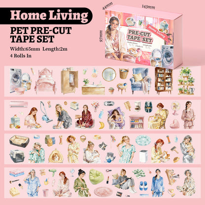 Set de washi pre-cut home y oficina-4 pzas