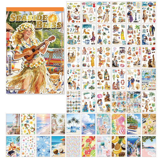 Block de stickers seaside bliss-50 hojas