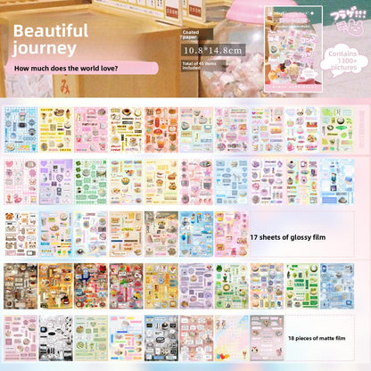Libro de stickers estilo japoneses beautiful-45 hojas