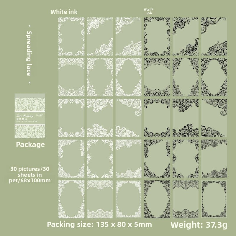 Stickers lace fantasy-30 pzas