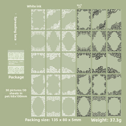 Stickers lace fantasy-30 pzas