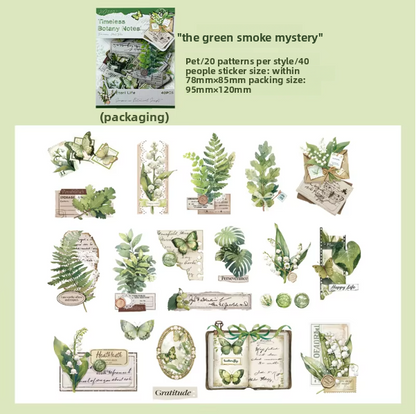 Stickers timeless botany notes-40 pzas