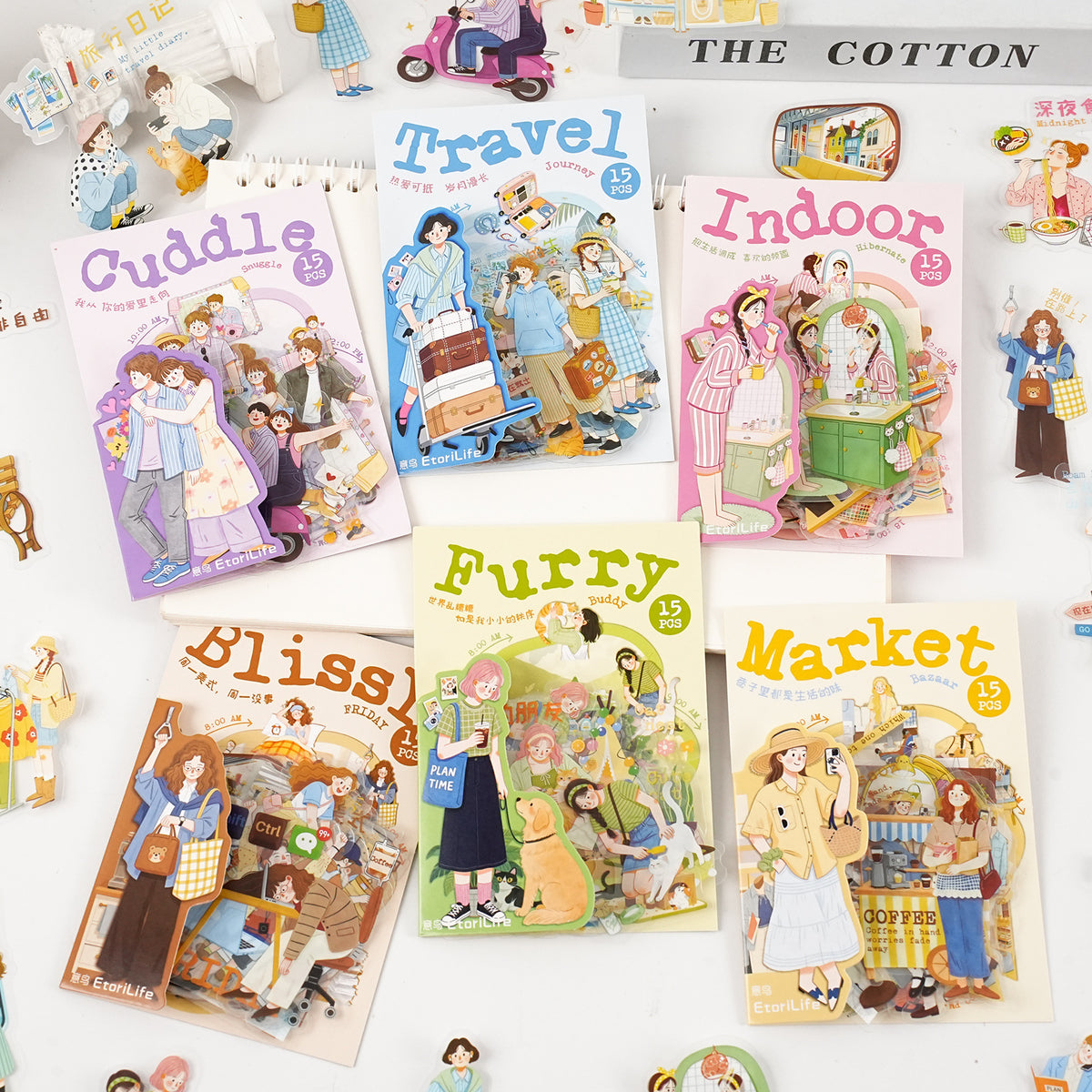 Stickers girl diary-15 pzas