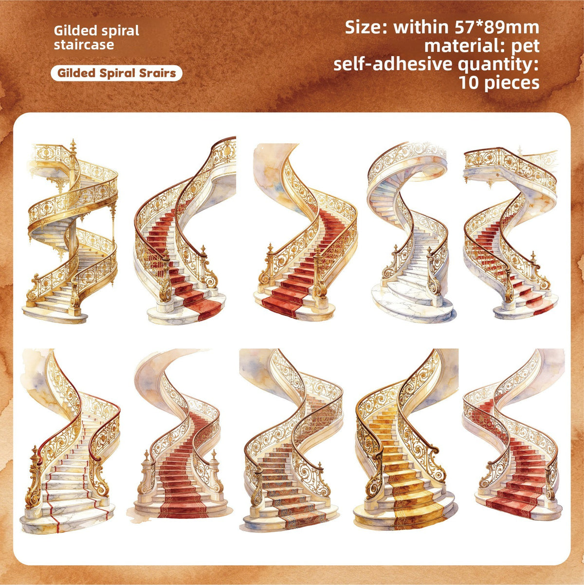 Stickers escaleras-10 pzas