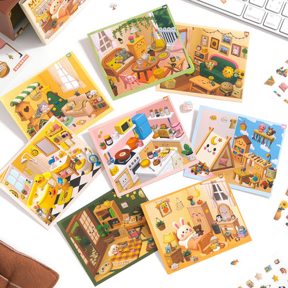 Stickers escenarios mini 2D-8 escenas