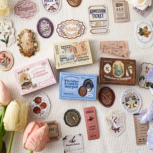 Stickers collector of antiques-40 pzas