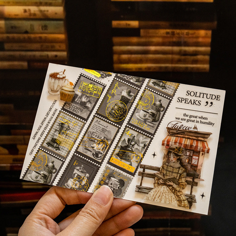 Washitape estampillas con foil-2 metros