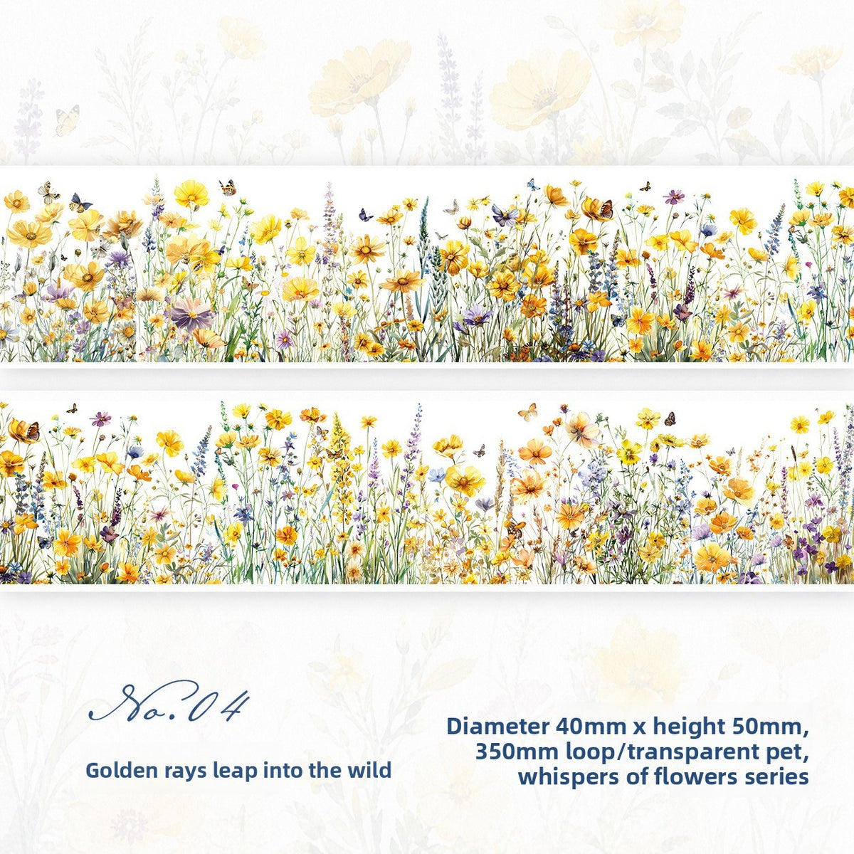 Washitape floral garden-2 metros