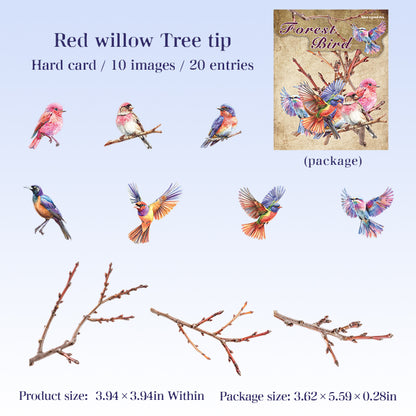 Stickers forest bird-20 pzas