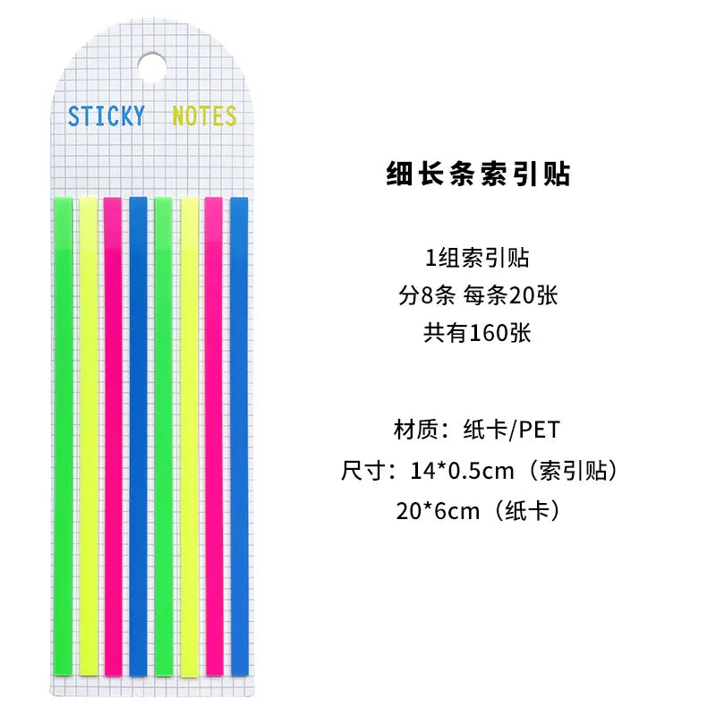 Sticky notes long strip-160 pzas