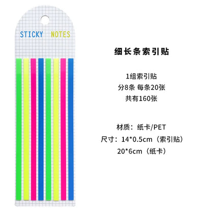 Sticky notes long strip-160 pzas